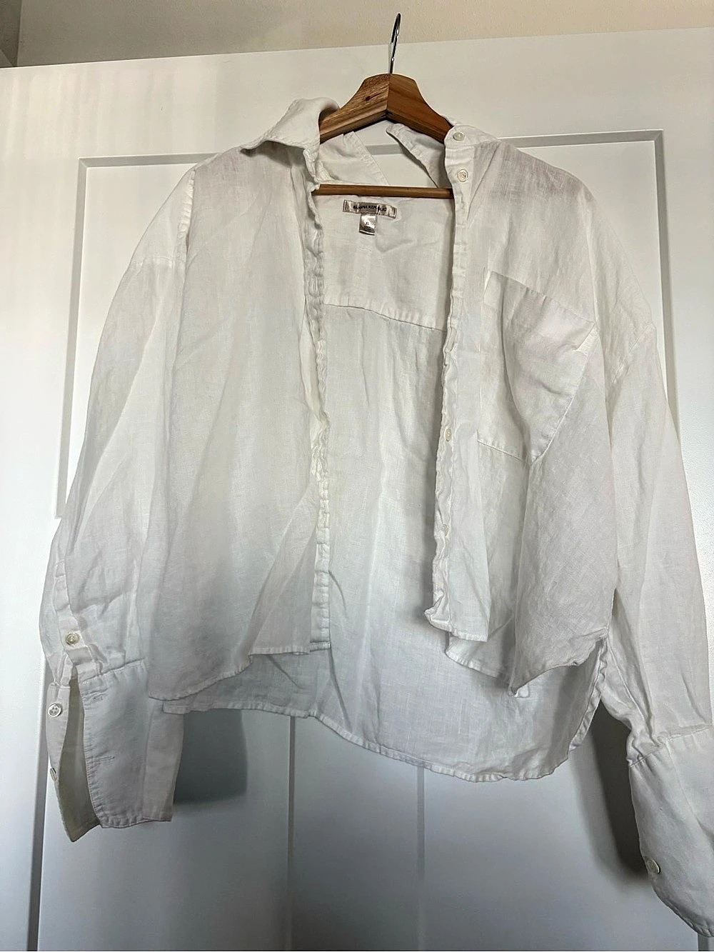 BANANA REPUBLIC - long sleeve white button up